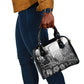 Rosa Parks Civil Rights Shoulder Handbag Vintage Bus American Flag And Red Roses Tribute