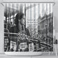 Rosa Parks Civil Rights Shower Curtain Vintage Bus American Flag And Red Roses Tribute
