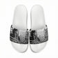 Rosa Parks Civil Rights Slide Sandals Vintage Bus American Flag And Red Roses Tribute