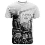Rosa Parks Civil Rights T shirt Vintage Bus American Flag And Red Roses Tribute