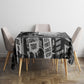 Rosa Parks Civil Rights Tablecloth Vintage Bus American Flag And Red Roses Tribute