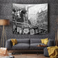 Rosa Parks Civil Rights Tapestry Vintage Bus American Flag And Red Roses Tribute