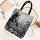 Rosa Parks Civil Rights Tote Bag Vintage Bus American Flag And Red Roses Tribute