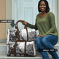 Rosa Parks Civil Rights Travel Bag Vintage Bus American Flag And Red Roses Tribute