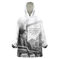 Rosa Parks Civil Rights Wearable Blanket Hoodie Vintage Bus American Flag And Red Roses Tribute