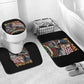 Rosa Parks Civil Rights Activist Bathroom Set Vintage Bus American Flag And Red Roses Tribute Art
