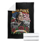 Rosa Parks Civil Rights Activist Blanket Vintage Bus American Flag And Red Roses Tribute Art