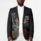 Rosa Parks Civil Rights Activist Blazer Vintage Bus American Flag And Red Roses Tribute Art
