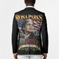 Rosa Parks Civil Rights Activist Blazer Vintage Bus American Flag And Red Roses Tribute Art