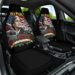 Rosa Parks Civil Rights Activist Car Seat Cover Vintage Bus American Flag And Red Roses Tribute Art