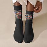 Rosa Parks Civil Rights Activist Crew Socks Vintage Bus American Flag And Red Roses Tribute Art
