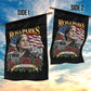 Rosa Parks Civil Rights Activist Garden Flag Vintage Bus American Flag And Red Roses Tribute Art