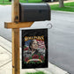 Rosa Parks Civil Rights Activist Garden Flag Vintage Bus American Flag And Red Roses Tribute Art