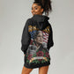 Rosa Parks Civil Rights Activist Hoodie Dress Vintage Bus American Flag And Red Roses Tribute Art