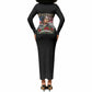 Rosa Parks Civil Rights Activist Long Sleeve Bodycon Dress Vintage Bus American Flag And Red Roses Tribute Art