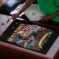 Rosa Parks Civil Rights Activist Puzzle Vintage Bus American Flag And Red Roses Tribute Art