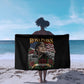 Rosa Parks Civil Rights Activist Sarong Vintage Bus American Flag And Red Roses Tribute Art
