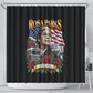 Rosa Parks Civil Rights Activist Shower Curtain Vintage Bus American Flag And Red Roses Tribute Art