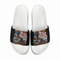 Rosa Parks Civil Rights Activist Slide Sandals Vintage Bus American Flag And Red Roses Tribute Art