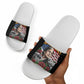 Rosa Parks Civil Rights Activist Slide Sandals Vintage Bus American Flag And Red Roses Tribute Art