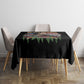 Rosa Parks Civil Rights Activist Tablecloth Vintage Bus American Flag And Red Roses Tribute Art