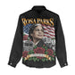 Rosa Parks Civil Rights Activist Women Casual Shirt Vintage Bus American Flag And Red Roses Tribute Art