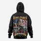 Rosa Parks Civil Rights Activist Zip Hoodie Vintage Bus American Flag And Red Roses Tribute Art