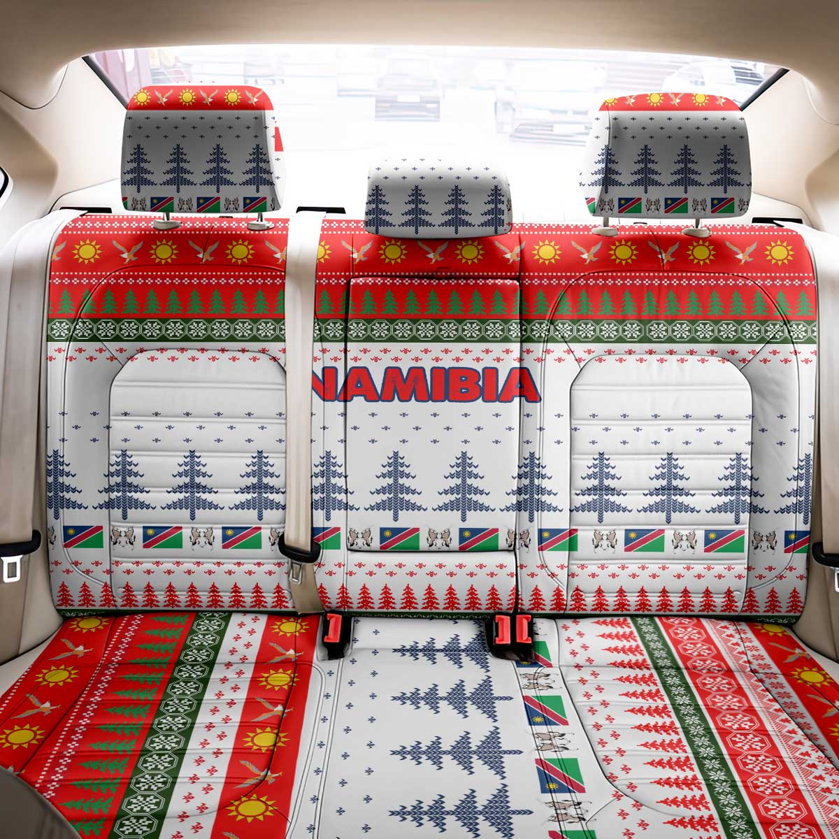 Namibia Christmas Back Car Seat Cover Coat of Arm National Flag Motif - African Pride