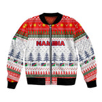 Namibia Christmas Bomber Jacket Coat of Arm National Flag Motif - African Pride