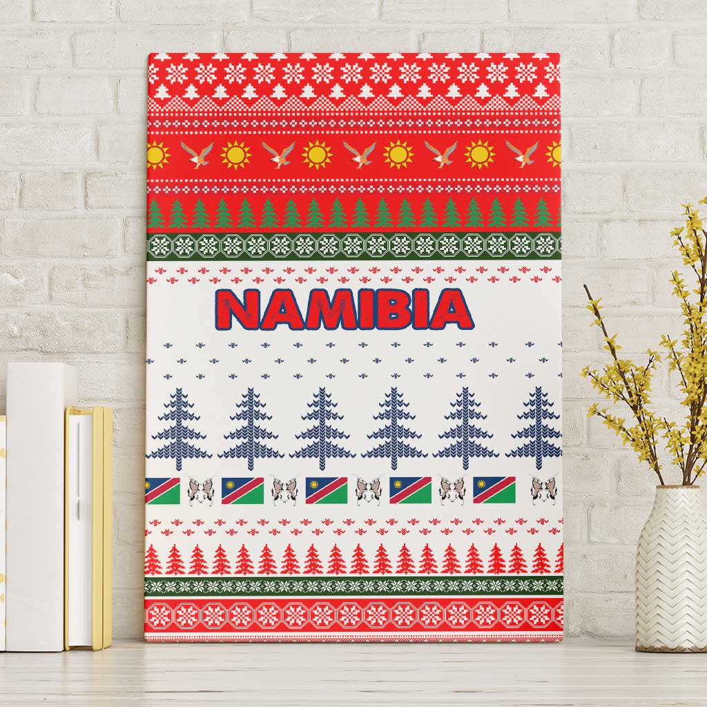 Namibia Christmas Canvas Wall Art Coat of Arm National Flag Motif - African Pride