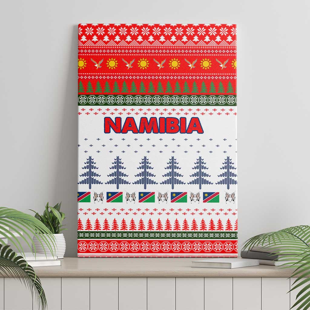 Namibia Christmas Canvas Wall Art Coat of Arm National Flag Motif - African Pride