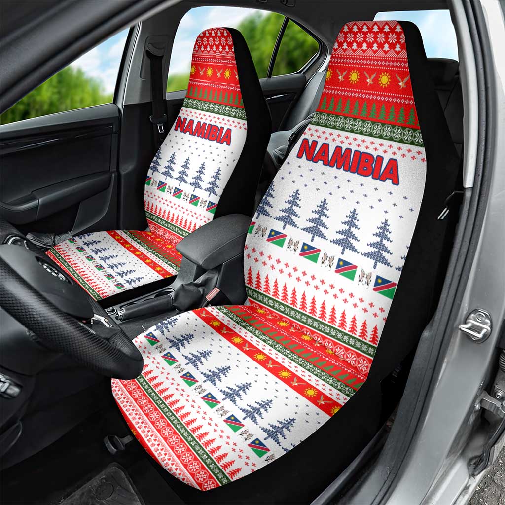 Namibia Christmas Car Seat Cover Coat of Arm National Flag Motif - African Pride