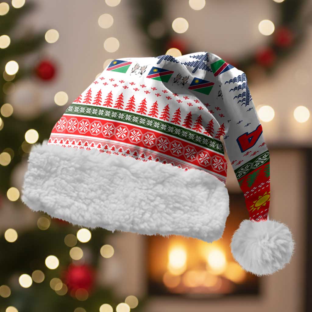 Namibia Christmas Santa Hat Coat of Arm National Flag Motif - African Pride