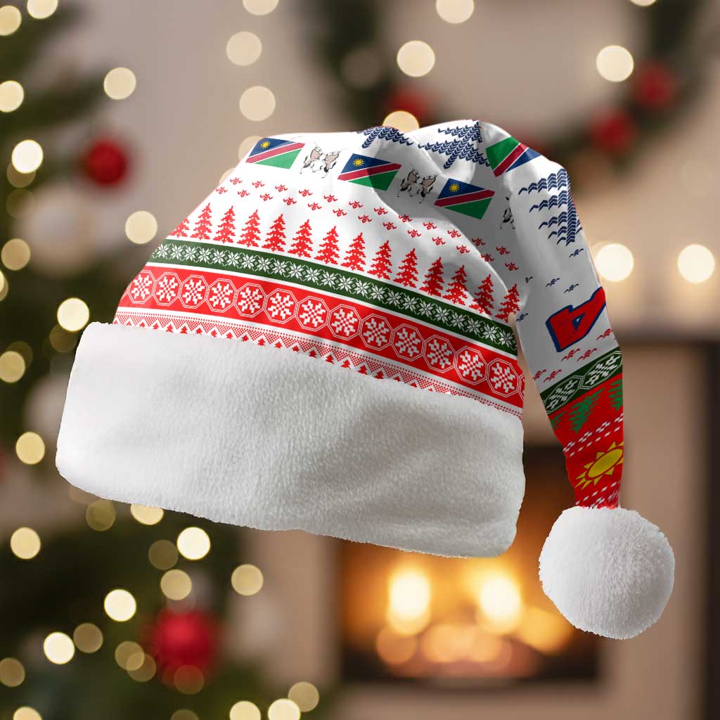 Namibia Christmas Santa Hat Coat of Arm National Flag Motif - African Pride