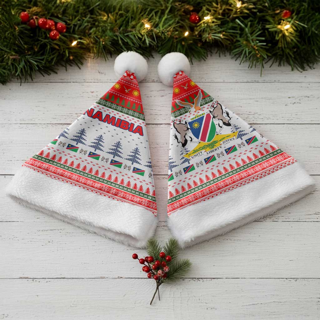 Namibia Christmas Santa Hat Coat of Arm National Flag Motif - African Pride
