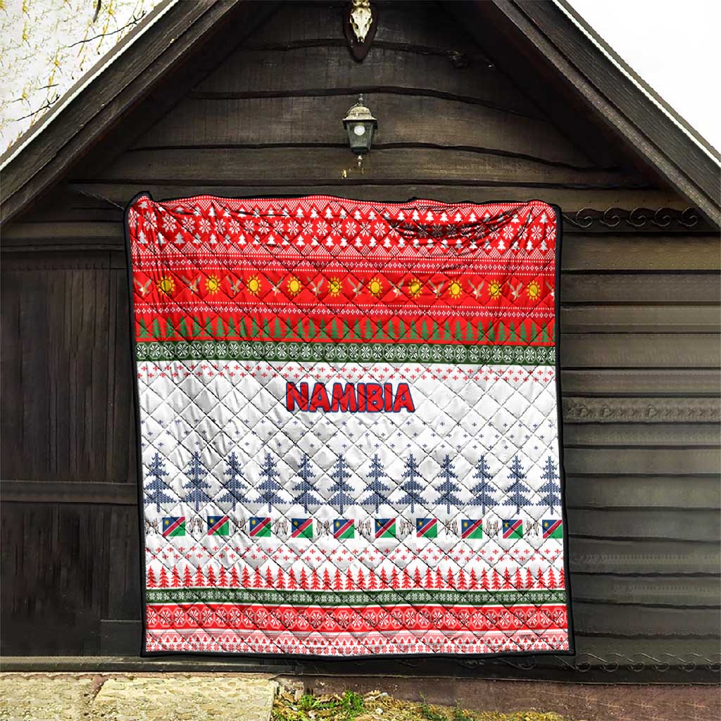 Namibia Christmas Quilt Coat of Arm National Flag Motif - African Pride