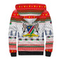 Namibia Christmas Sherpa Hoodie Coat of Arm National Flag Motif - African Pride