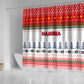 Namibia Christmas Shower Curtain Coat of Arm National Flag Motif - African Pride