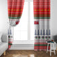 Namibia Christmas Window Curtain Coat of Arm National Flag Motif - African Pride