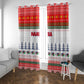 Namibia Christmas Window Curtain Coat of Arm National Flag Motif - African Pride