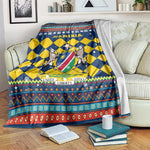 Namibia Christmas Blanket Coat of Arms and Flag Map Motif - African Pride