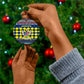Namibia Christmas Ceramic Ornament Coat of Arms and Flag Map Motif - African Pride