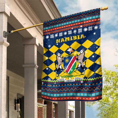Namibia Christmas Garden Flag Coat of Arms and Flag Map Motif - African Pride