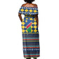 Namibia Christmas Off Shoulder Maxi Dress Coat of Arms and Flag Map Motif - African Pride