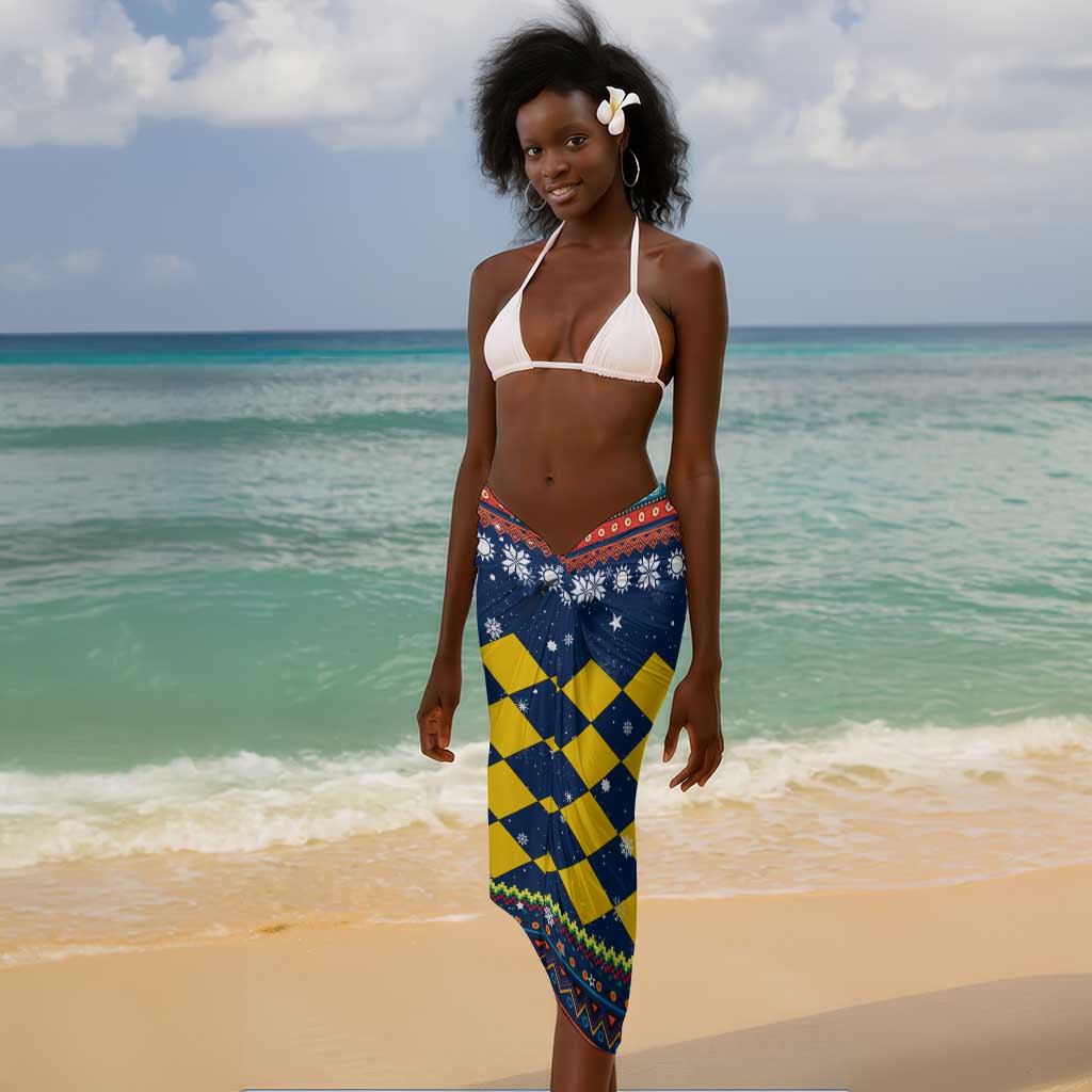Namibia Christmas Sarong Coat of Arms and Flag Map Motif - African Pride