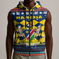 Namibia Christmas Sleeveless Zip Hoodie Coat of Arms and Flag Map Motif - African Pride