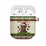 Booker T. Washington Christmas Santa AirPods Case Black History Ugly Pixel Pattern