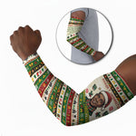 Booker T. Washington Christmas Santa Arm Sleeves Black History Ugly Pixel Pattern