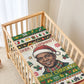 Booker T. Washington Christmas Santa Baby Bed Cover Black History Ugly Pixel Pattern