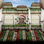 Booker T. Washington Christmas Santa Back Car Seat Cover Black History Ugly Pixel Pattern
